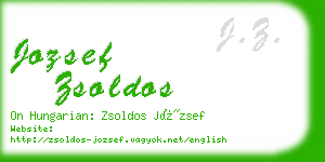 jozsef zsoldos business card